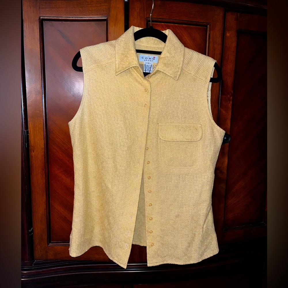 🆕 Como Sport ⛳️ Linen Blend Vest 🏌️‍♀️Ladies Med